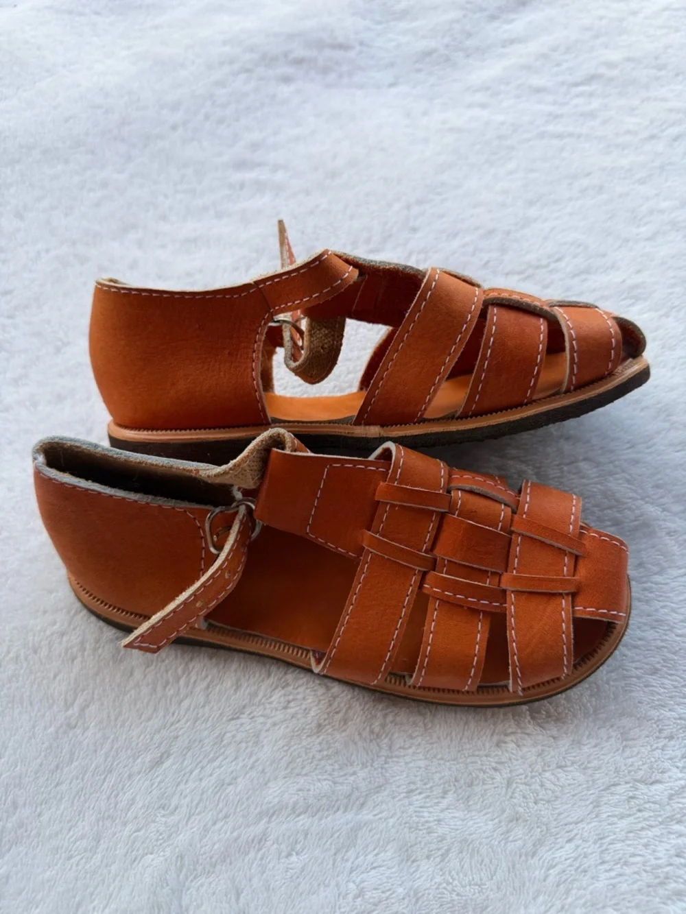 Huaraches-Unisex Sandals in Rust Orange Size 29 (US:11)